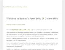 Tablet Screenshot of bartlettsfarmshopdevon.co.uk